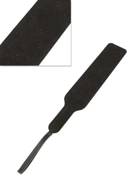 Lederklatsche mit Spikes einseitig, schwarz