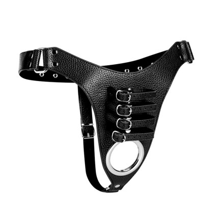 Strict Male Chastity Harness: Keuschheitsgürtel mit Peniskäfig, schwarz Strict Male Chastity Harness: Keuschheitsgürtel mit Peniskäfig, schwarz