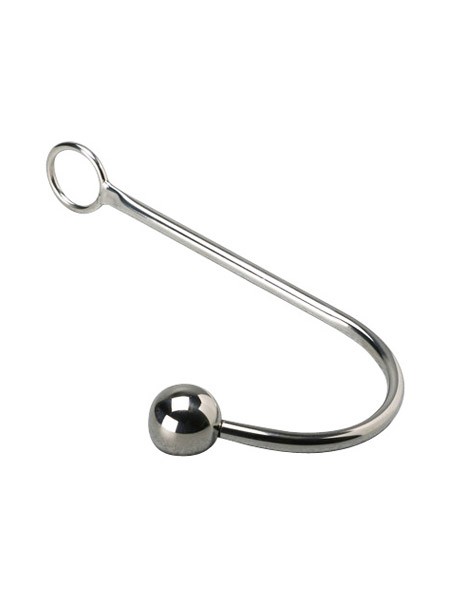 Master Series Hooked Stainless Steel Anal Hook: Edelstahl-Analdildo