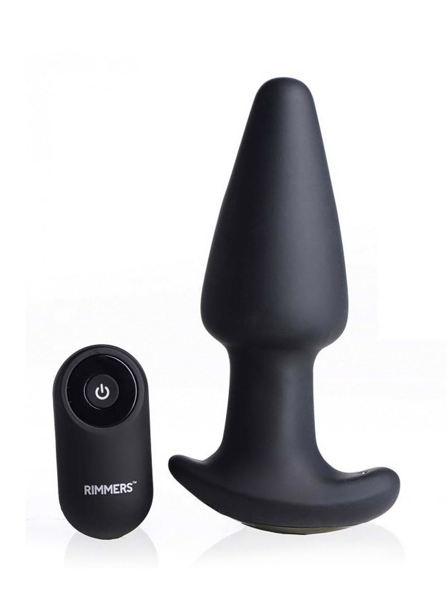 Rimmers Gyro-R 10x Smooth: Vibro-Analplug, schwarz