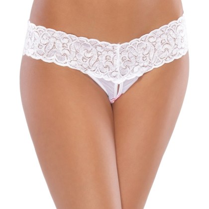 Coquette: Ouvertstring, weiß (One Size) Coquette: Ouvertstring, weiß (One Size)