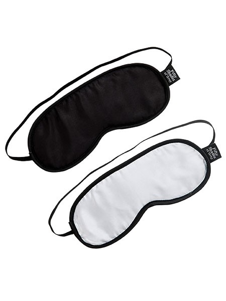 Fifty Shades of Grey: No Peeking Augenmasken-Set, schwarz/silber