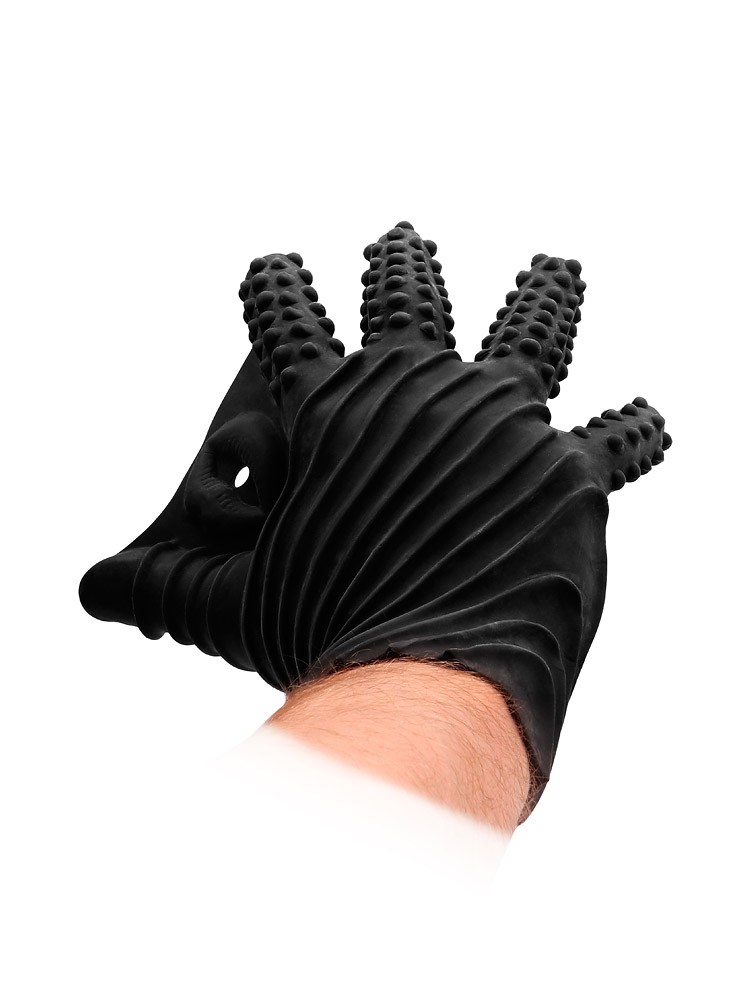 Fist It Silicone Glove: Masturbationshandschuh, schwarz