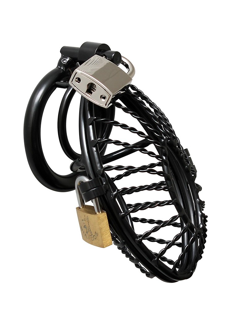 Metal Male Chastity Device: Metall Penis-Keuschheitskäfig, schwarz
