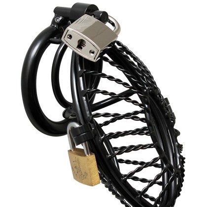 Metal Male Chastity Device: Metall Penis-Keuschheitskäfig, schwarz Metal Male Chastity Device: Metall Penis-Keuschheitskäfig, schwarz