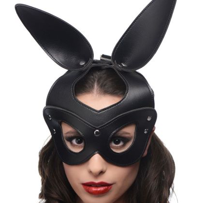 Master Series Bad Bunny: Leder-Kopfmaske, schwarz Master Series Bad Bunny: Leder-Kopfmaske, schwarz