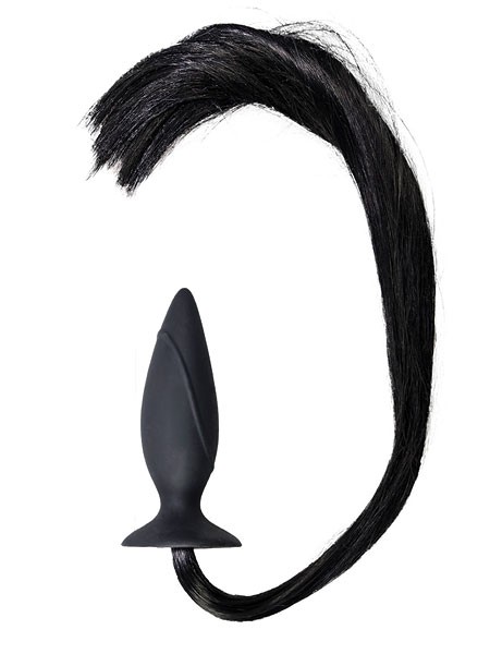 Horny Pony: Analplug mit Schweif, schwarz