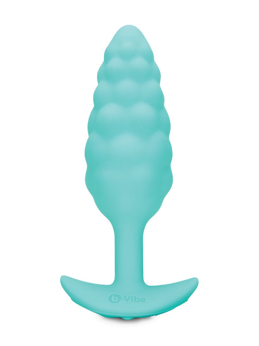 B-Vibe Texture Plug Bump: Vibro-Analplug, mint