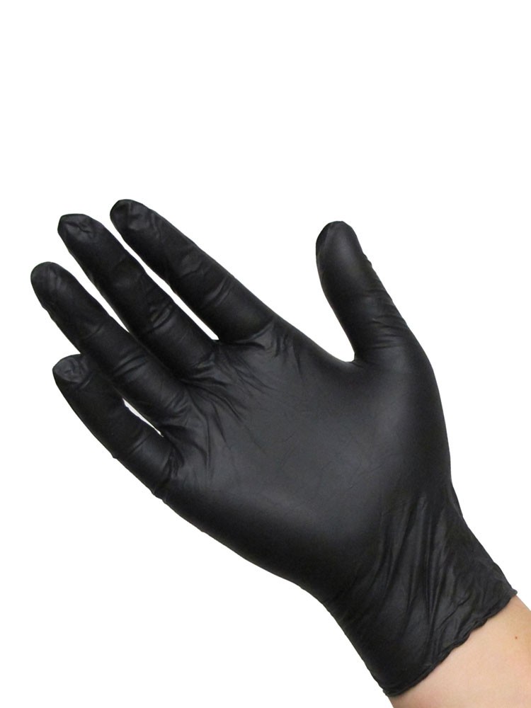 Latex-Einmalhandschuhe 100er Pack, schwarz (M)