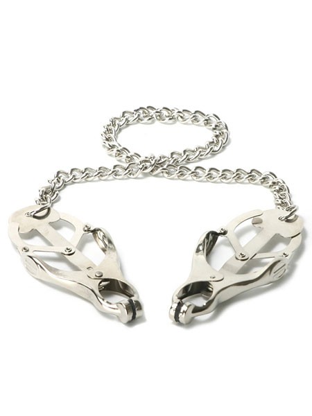 Master Series Monarch Clover: Nippelklemmen mit Kette, silber