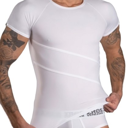 Eros Veneziani Angelo: T-Shirt, weiß (S/M) Eros Veneziani Angelo: T-Shirt, weiß (S/M)