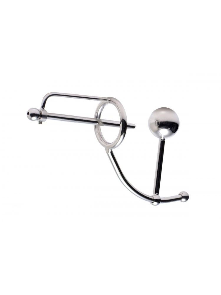Black Label Sliding: Edelstahl-Analplug mit Pissplug