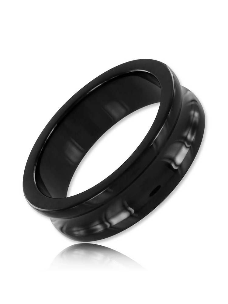 Black Label Black Belowed C-Ring: Edelstahl-Penisring, schwarz (40mm)
