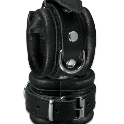 Xx-DreamsToys: Leder-Handfesseln, schwarz Xx-DreamsToys: Leder-Handfesseln, schwarz