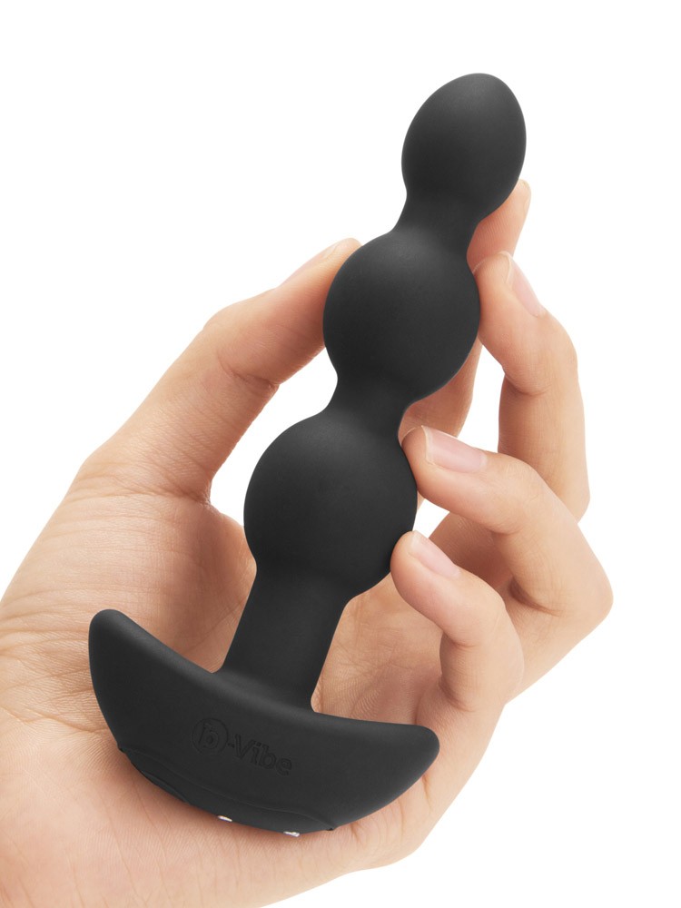 B-Vibe Triplet: Vibro-Analplug, schwarz
