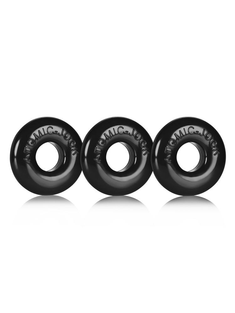 Ringer Cock Ring: Penisringe-Set, schwarz
