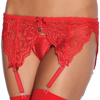 Coquette: Strapsgürtel, rot (One Size) Coquette: Strapsgürtel, rot (One Size)
