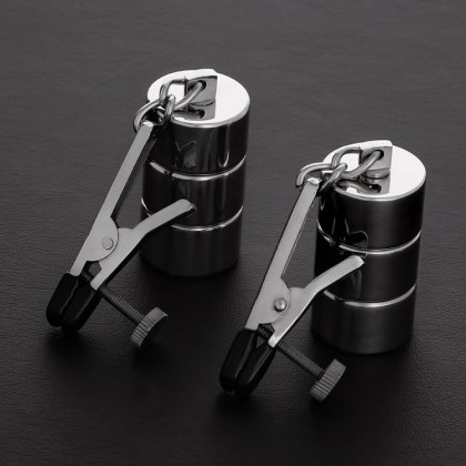 Triune Alligator Adjustable Nipple Clamps: Edelstahl-Nippelklemmen mit Gewichten Triune Alligator Adjustable Nipple Clamps: Edelstahl-Nippelklemmen mit Gewichten