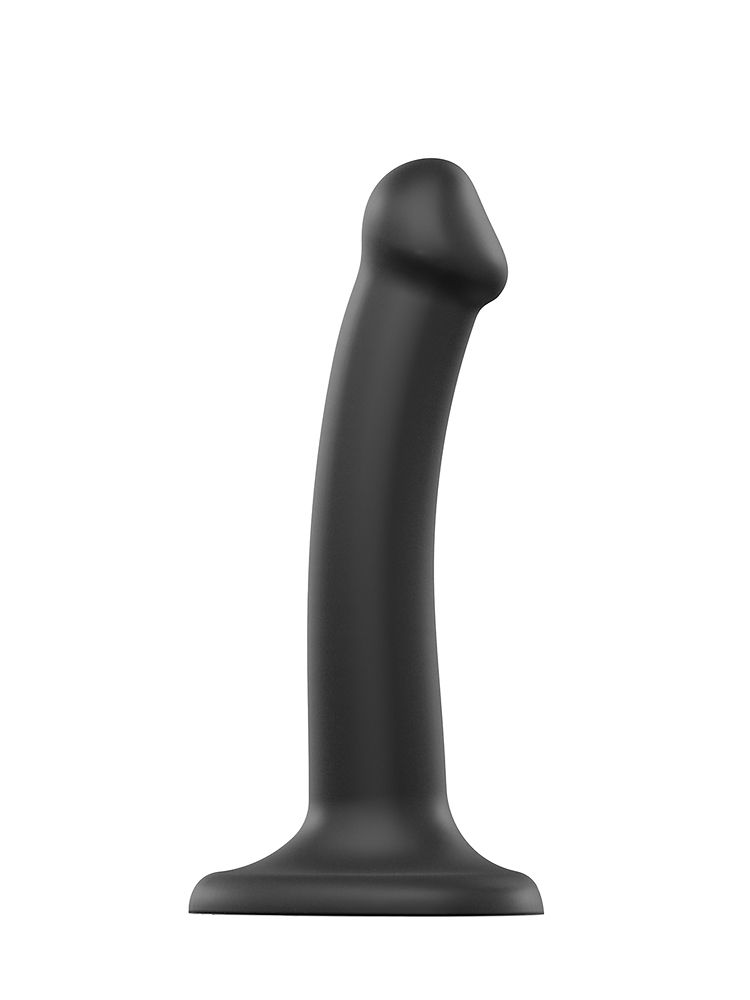 Strap-On-Me Dual Density: Strap-On-Dildo, schwarz (S)