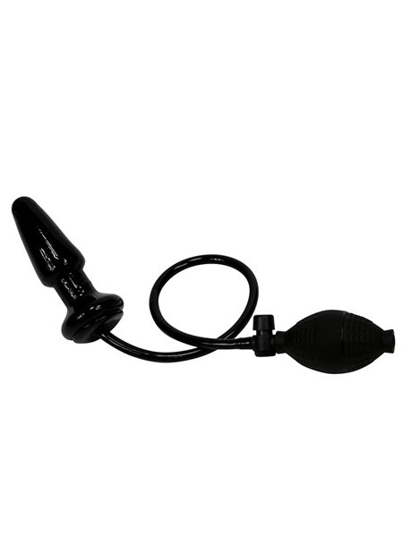 Pump-Analplug mit Ballpumpe (12cm), schwarz