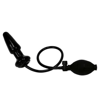 Pump-Analplug mit Ballpumpe (12cm), schwarz Pump-Analplug mit Ballpumpe (12cm), schwarz