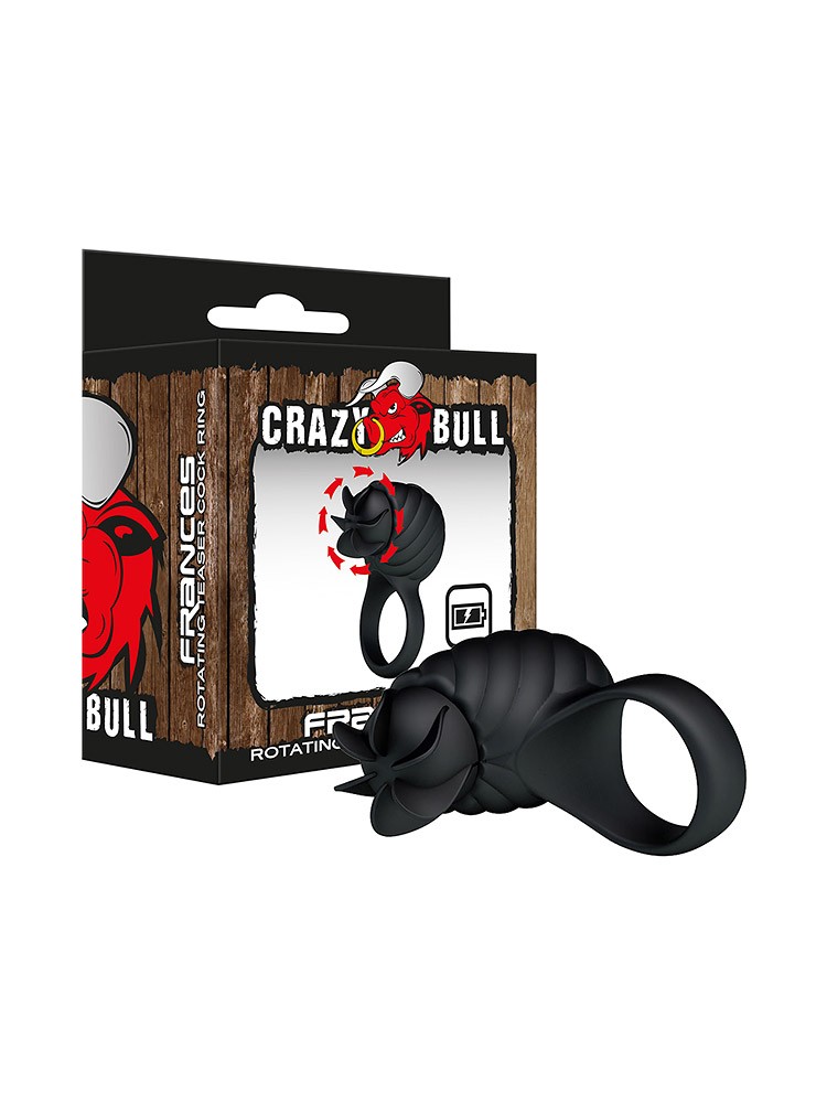 Crazy Bull Frances: Vibro Penisring, schwarz