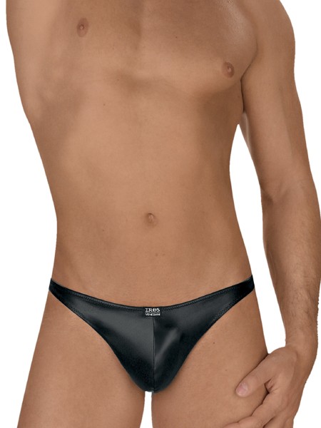 Eros Veneziani: Kunstledertanga, schwarz (S/M)