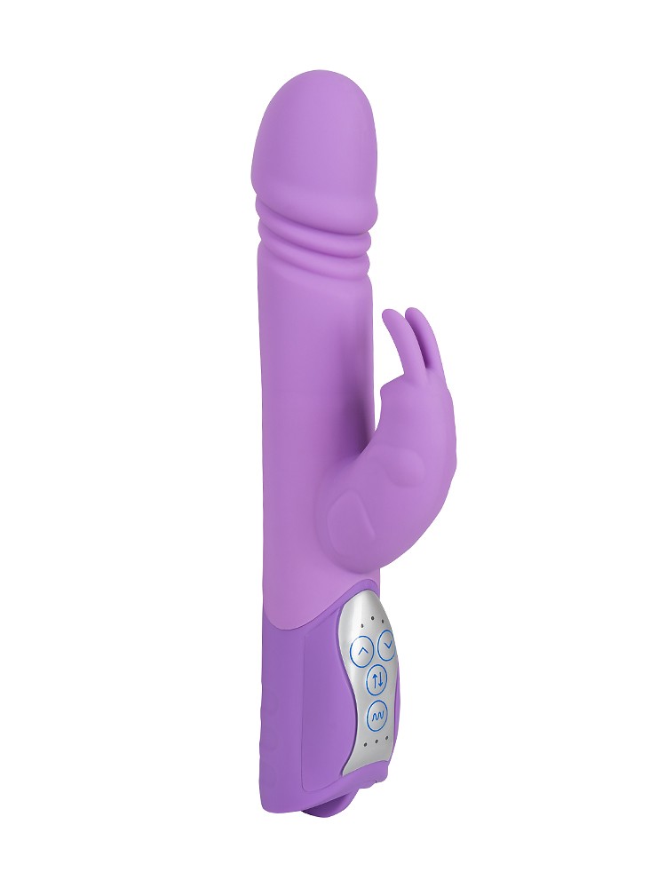 Sweet Smile Push: Bunnyvibrator mit Stoßfunktion, lila