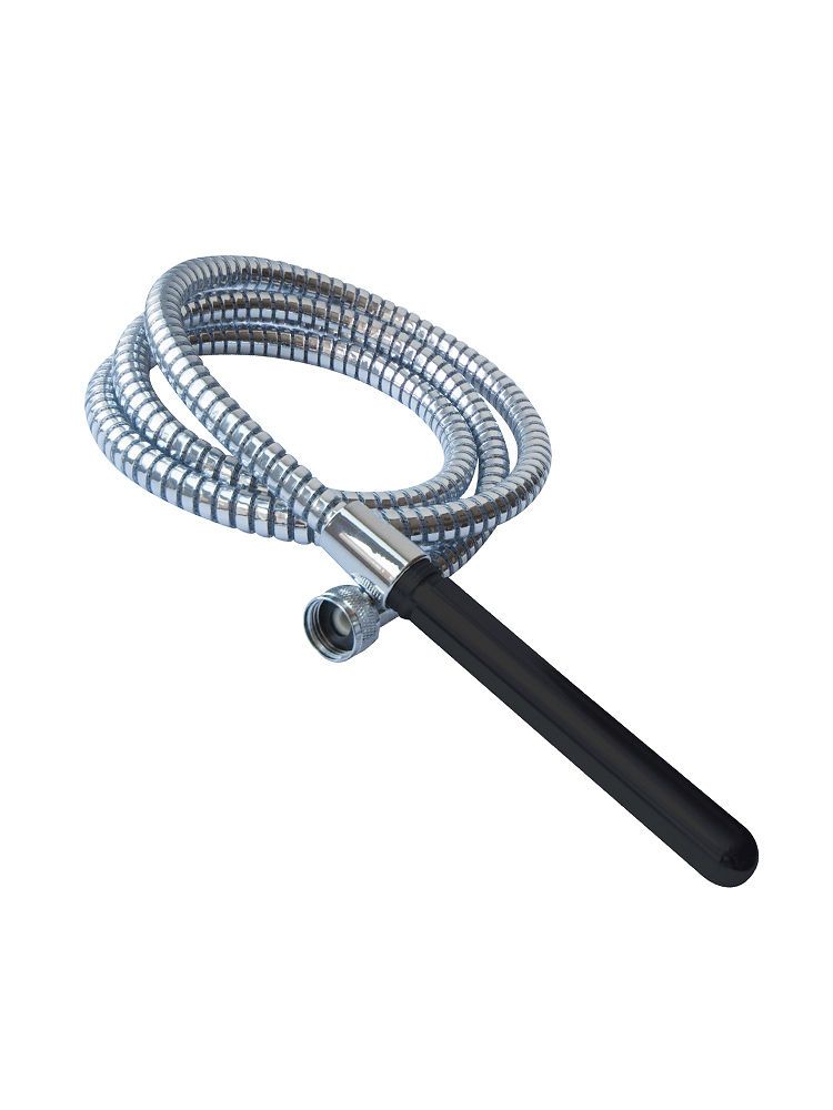 Aqua Stick: Alu-Intimduschstab mit Schlauch, schwarz