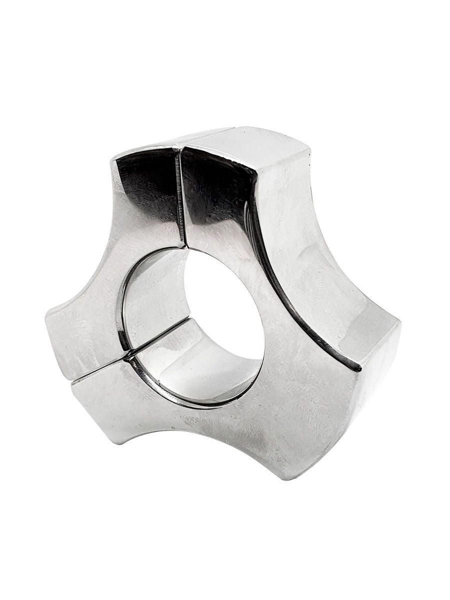 Black Label Stainless Steel Triad Magnetic Ball Stretcher: Edelstahl-Hodenring (30mm)