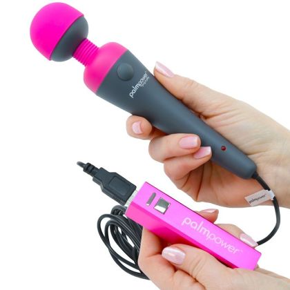Palm Power Plug & Play: Wandvibrator, schwarz/pink Palm Power Plug & Play: Wandvibrator, schwarz/pink