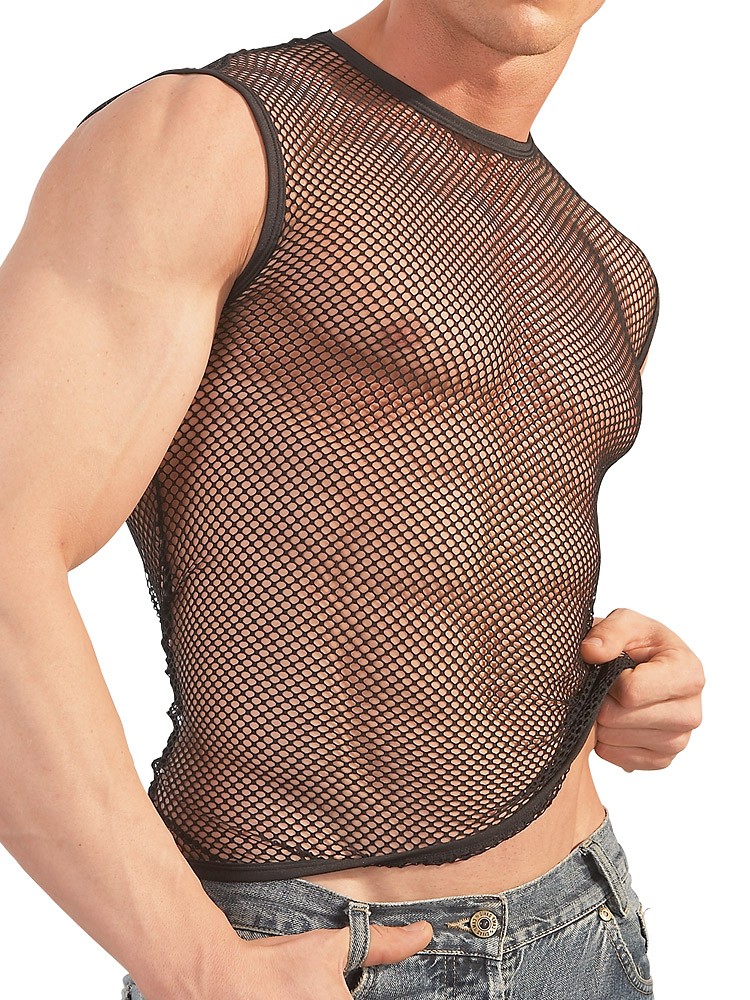 Grobnetz-Tanktop, schwarz (M/L)