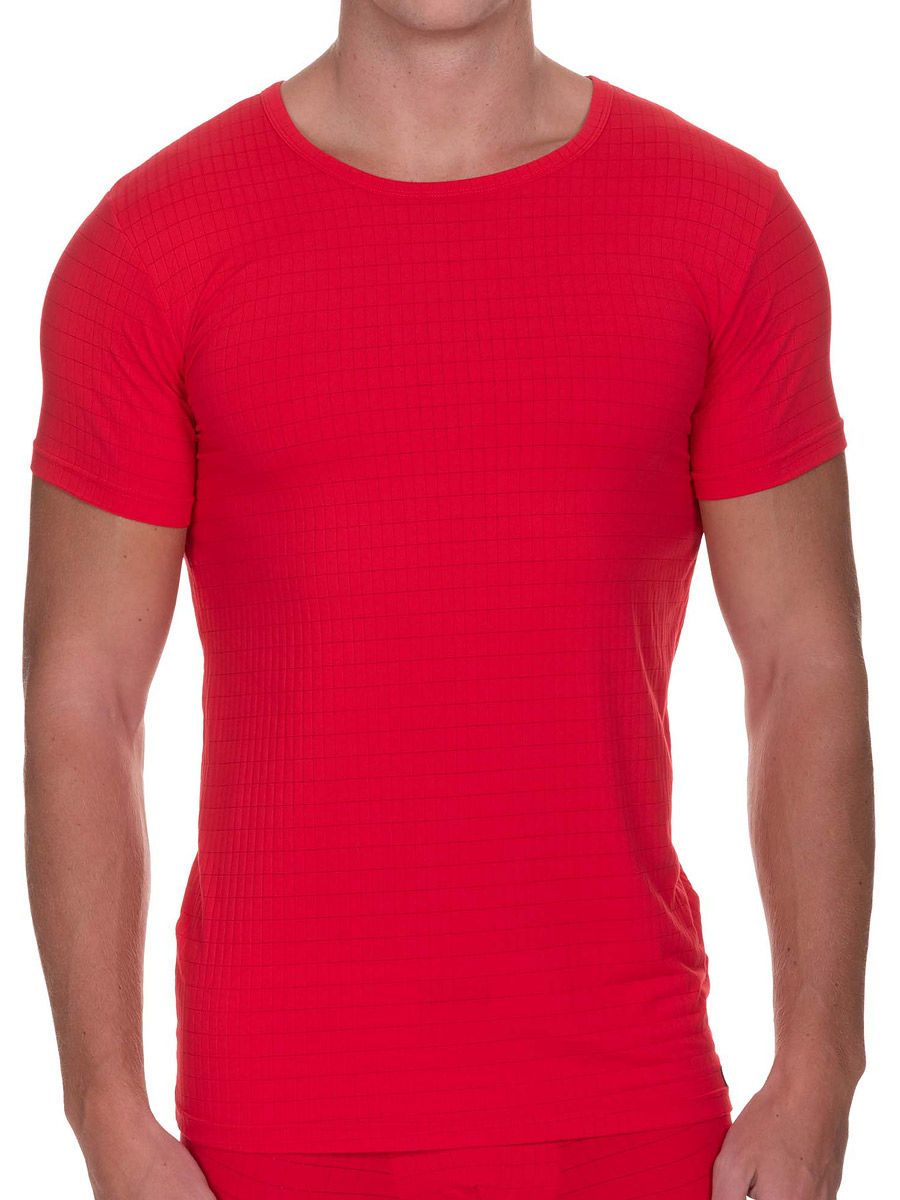 Bruno Banani Check Line 2.0: T-Shirt, rot (XL)