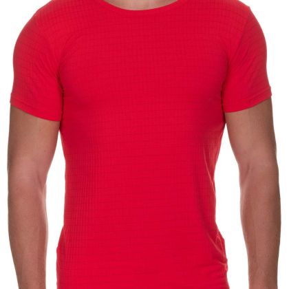 Bruno Banani Check Line 2.0: T-Shirt, rot (S) Bruno Banani Check Line 2.0: T-Shirt, rot (S)