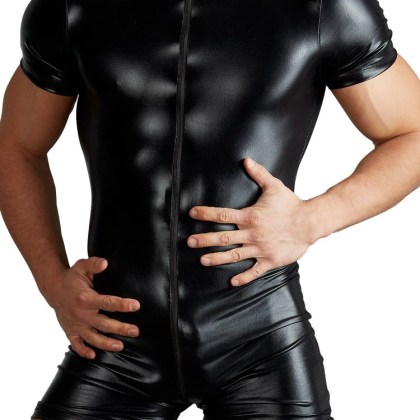 Wetlook-Kurzoverall, schwarz (M) Wetlook-Kurzoverall, schwarz (M)