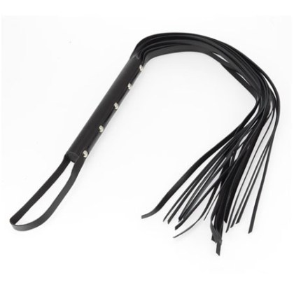 Lederpeitsche mit 15 Riemen, schwarz Lederpeitsche mit 15 Riemen, schwarz