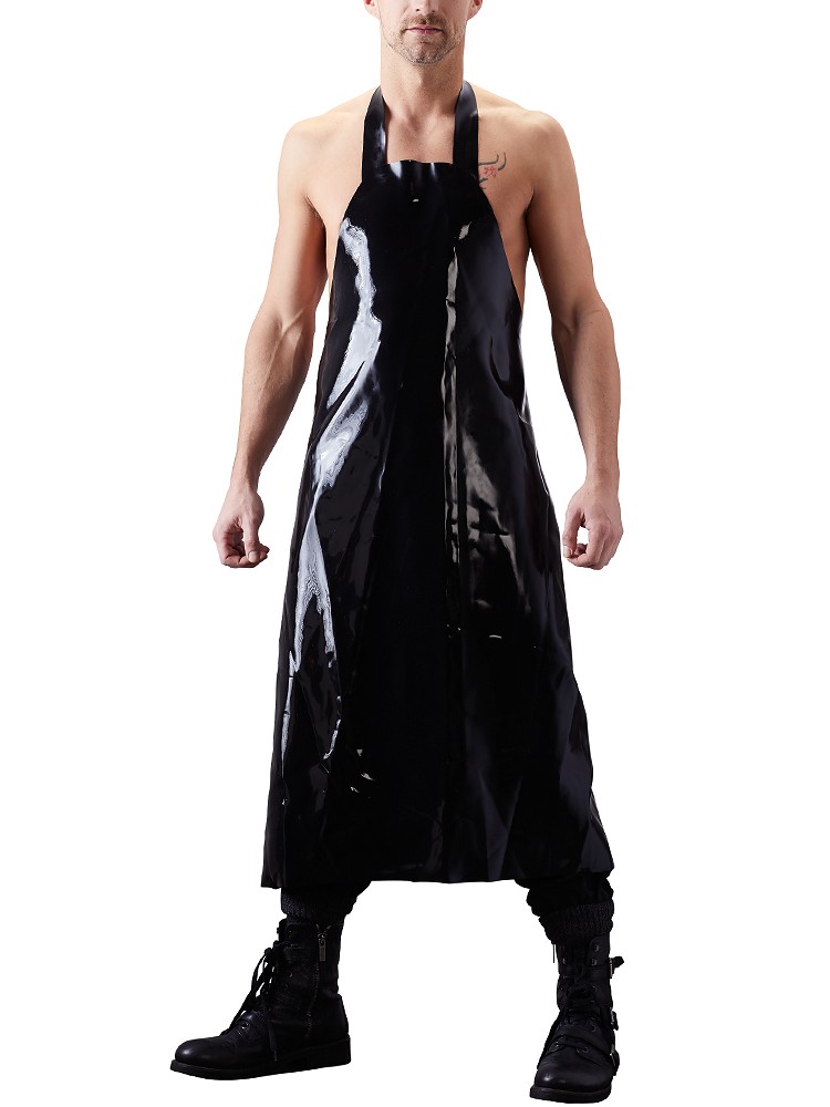 Latex-Schürze, schwarz