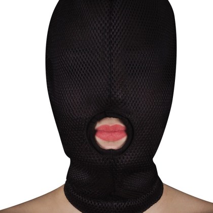 Ouch! Extreme Mesh One Hole with D-Ring: Kopfmaske, schwarz Ouch! Extreme Mesh One Hole with D-Ring: Kopfmaske, schwarz