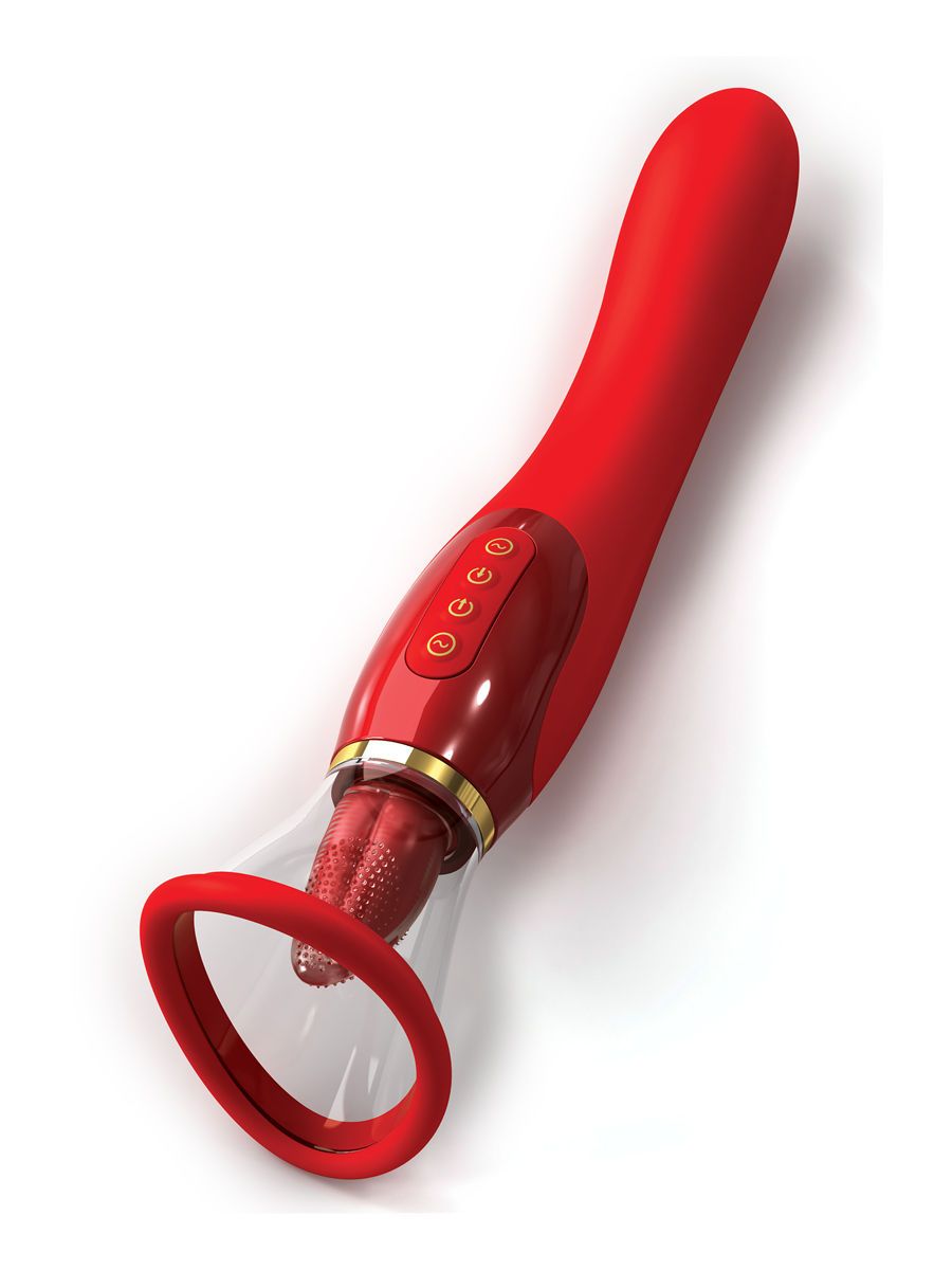Her Ultimate Pleasure 24K Gold Luxury Edition: Vibro-Klitorissauger, rot/gold