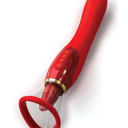 Her Ultimate Pleasure 24K Gold Luxury Edition: Vibro-Klitorissauger, rot/gold Her Ultimate Pleasure 24K Gold Luxury Edition: Vibro-Klitorissauger, rot/gold