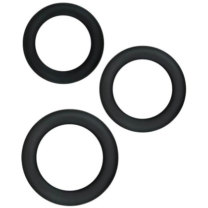 Renegade Diversity: Penisringe-Set, schwarz Renegade Diversity: Penisringe-Set, schwarz