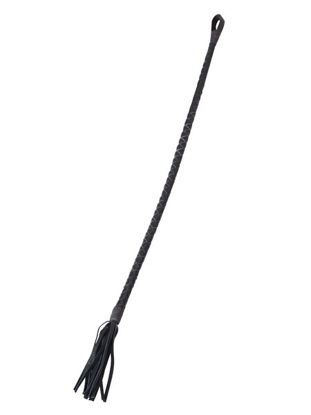 Lederpeitsche geflochten (70cm), schwarz