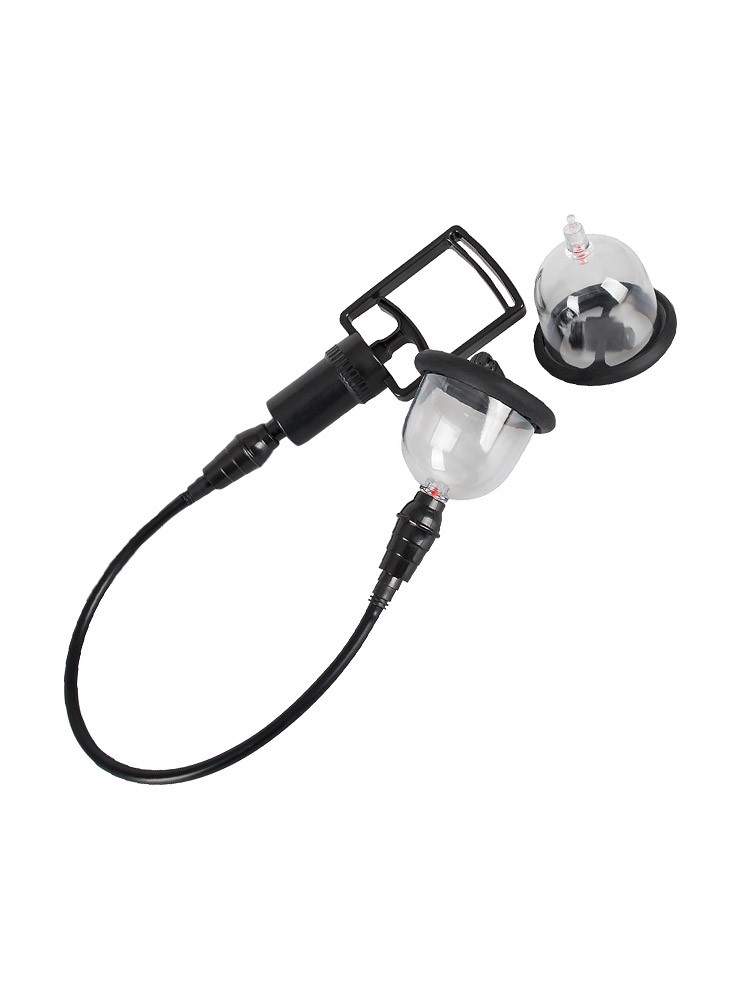 Bad Kitty Vibrating Nipple Cups: Vibro-Nippelsauger, schwarz/transparent