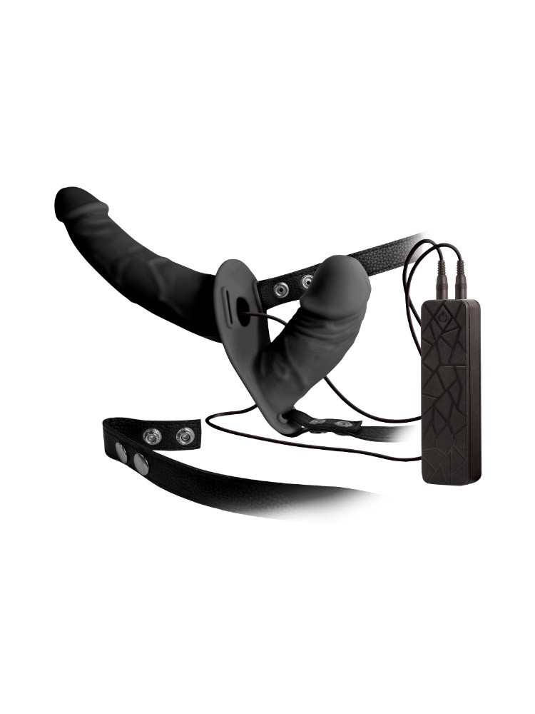 Double Thruster: Vibro-Strap-On, schwarz
