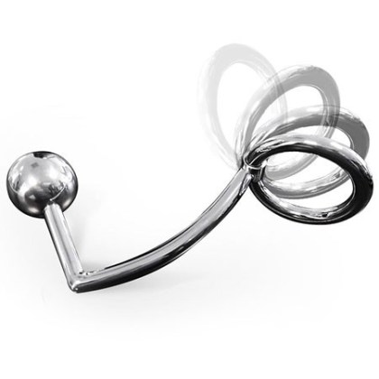 Anal Intruder: Edelstahl-Penis-/Hodenring (55mm) mit Analplug Anal Intruder: Edelstahl-Penis-/Hodenring (55mm) mit Analplug