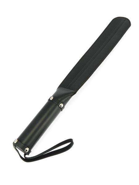 Lederklatsche schmal, schwarz