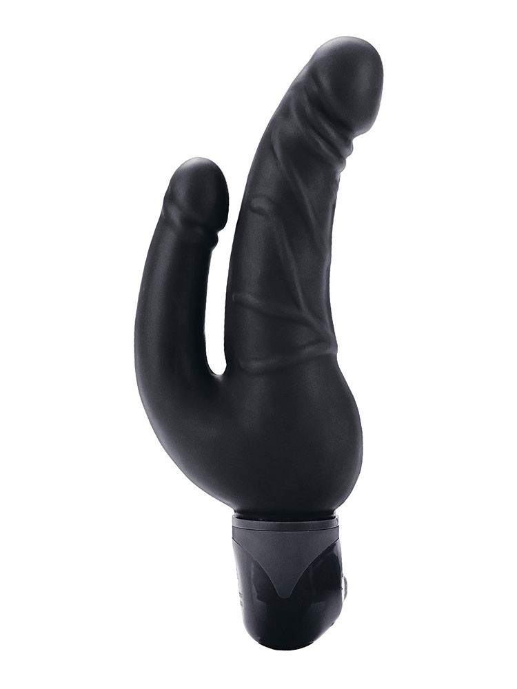 Power Stud Over & Under: Doppelvibrator, schwarz