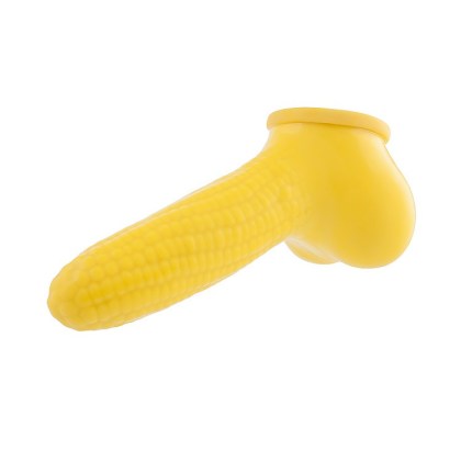 Toylie Mais: Latex-Penis-Hodenhülle (15cm), gelb Toylie Mais: Latex-Penis-Hodenhülle (15cm), gelb