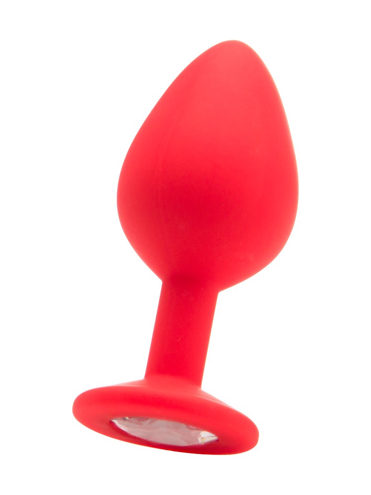 Ouch! Large Diamond Butt Plug: Analplug mit Kristall, rot