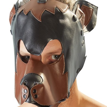 Hundemaske, schwarz/braun Hundemaske, schwarz/braun